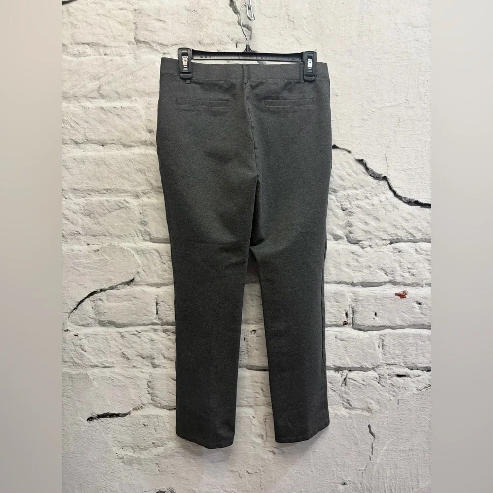 Quince‎ Ultra-Stretch Ponte Straight Leg Pants Charcoal Pull On Elastic Waist